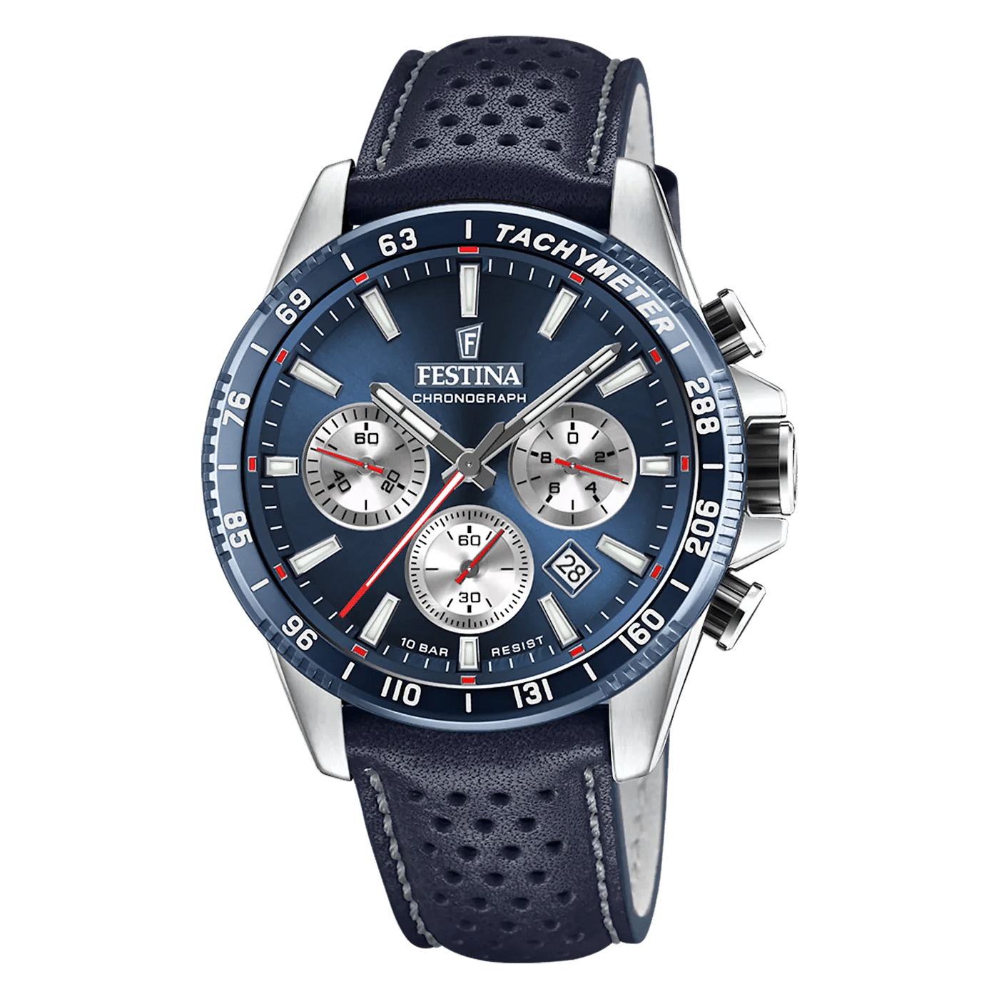 Festina Uhren - Festina Timeless Chrono herren Uhr Blau F20561-2 - Gr. unisize - in Silber - für Damen