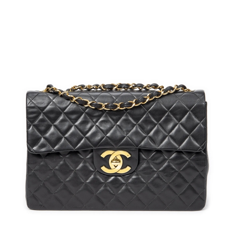 Chanel Crossbody Bag Maxi Jumbo XL Flap schwarz