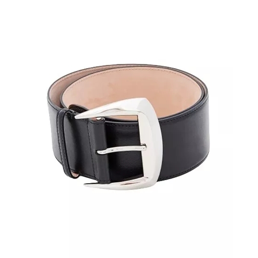 Alexander McQueen Ledergürtel Leather Belt With Buckle Black