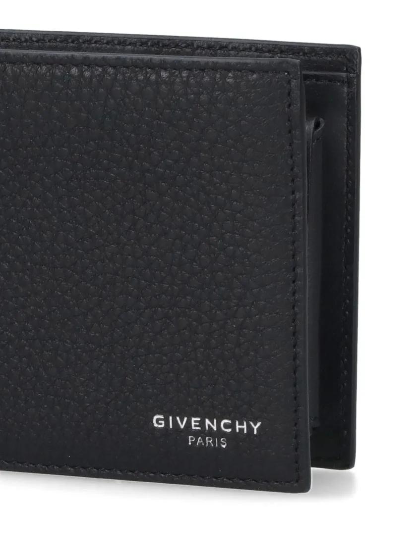 Thumbnail - Givenchy Portemonnaies - Textured Leather Wallet With Coin Pocket - Gr. unisize - in Schwarz - für Damen