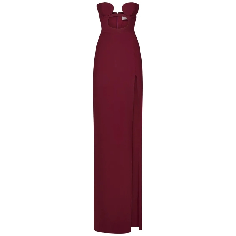 Nensi Dojaka Robe de soirée Fitted Long Dress Red