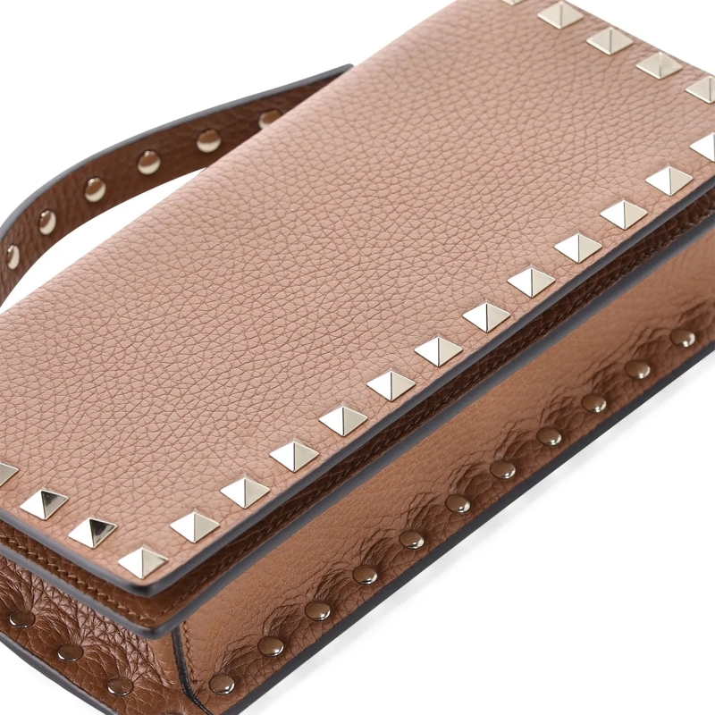 Valentino Garavani Portemonnaie mit Zip-Around-Reißverschluss Geldbörse aus genarbtem Kalbsleder braun(Image 3)