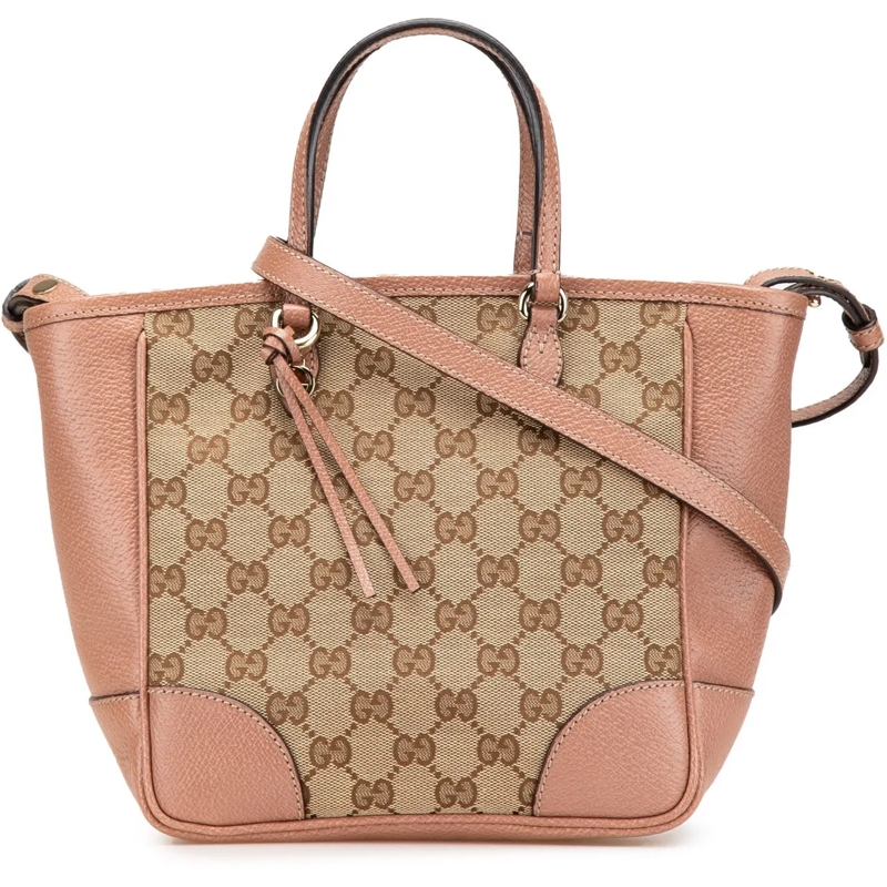 Gucci Schultertasche Small GG Canvas Bree Satchel braun