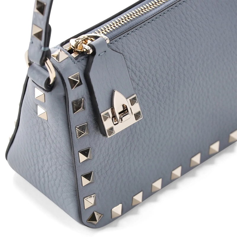 Valentino Garavani Crossbody Bag Schultertasche aus genarbtem Kalbsleder blau(Image 5)
