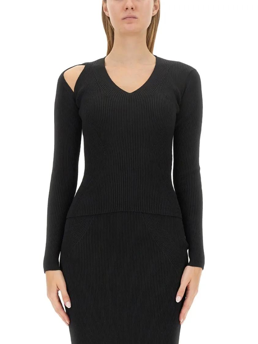 Thumbnail - Alexander McQueen - Shirt Cut Out - Größe M - schwarz