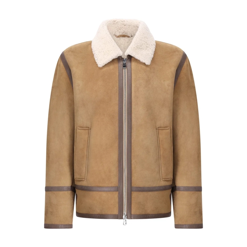 Dondup Blazer Jacke aus Veloursleder Braun