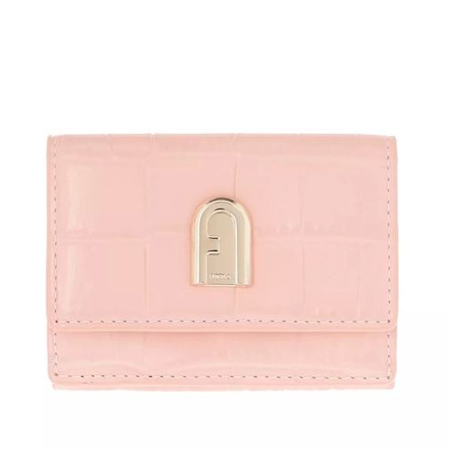 Furla 1927 Small Compact Wallet Candy Rose Tri-Fold Portemonnee