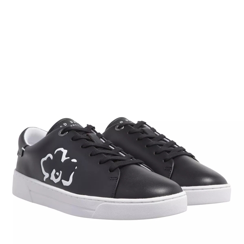 Ted Baker Magnolia Flower Placement Cupsole Trainer Black Low-Top Sneaker