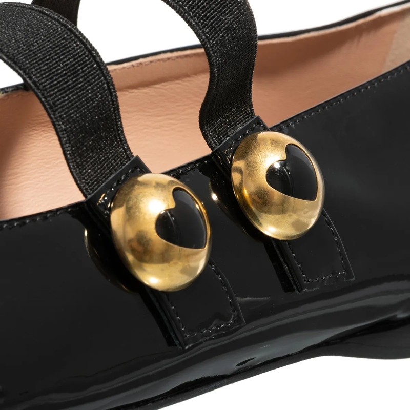 Moschino Ballerinas Hearted Button Nero(Image 4)