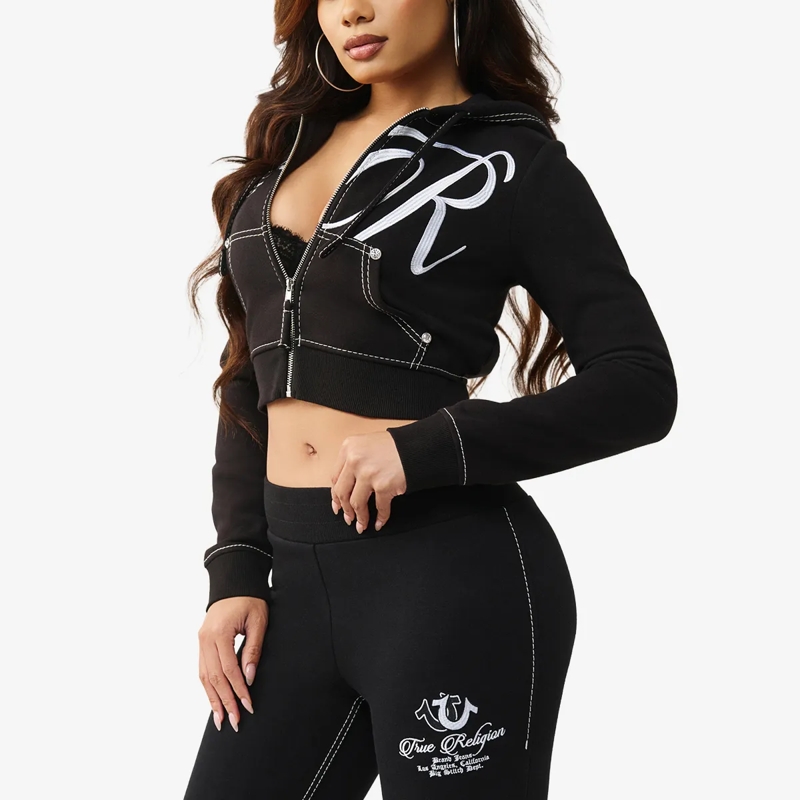 True Religion Blouson Zip-Hoodie schwarz(Image 3)