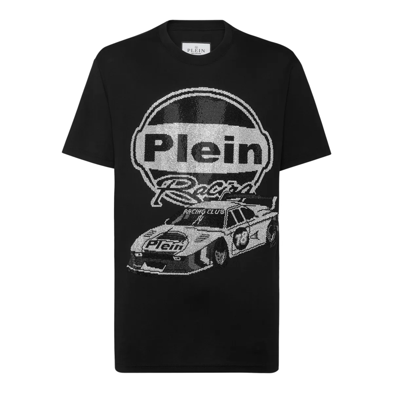 Philipp Plein T-Shirt T-Shirt Racing Mit Schmucksteinen schwarz(Image 11)