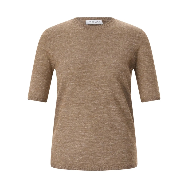 Gabriela Hearst Pullover T-Shirt aus Kaschmir-Seide-Mix braun