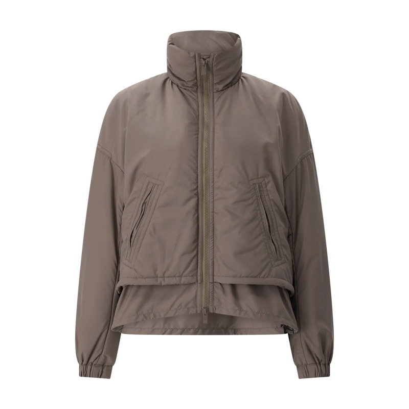 Lis Lareida Veste de transition Jacke mit Stehkragen braun