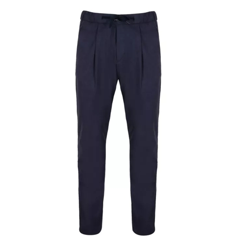 Herno Suede Effect Resort Trousers Blue 