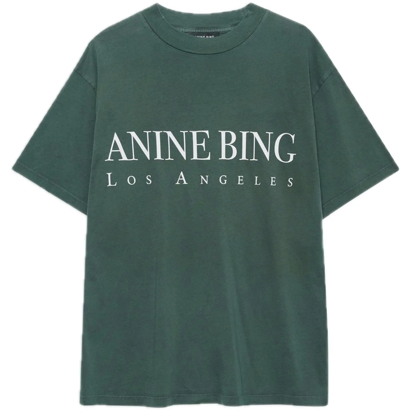 Anine Bing T-Shirt t-shirt groen logo grün