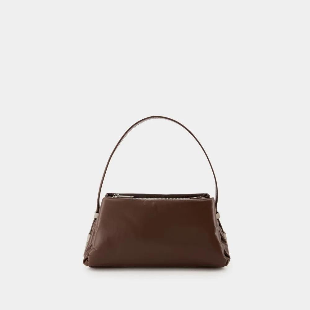 Osoi Hobo bags Pillow Mini Shoulder Bag Leather Choco Brown in bruin