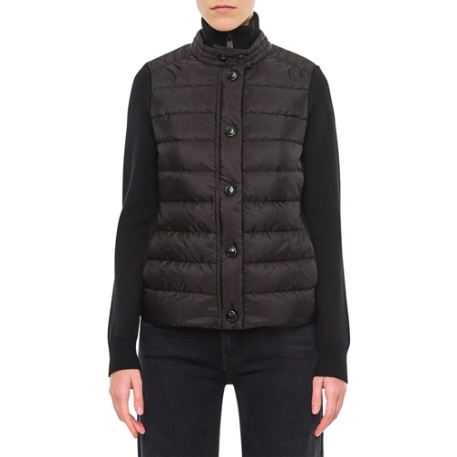 Moncler Strickjacke Padded Wool Cardigan Black