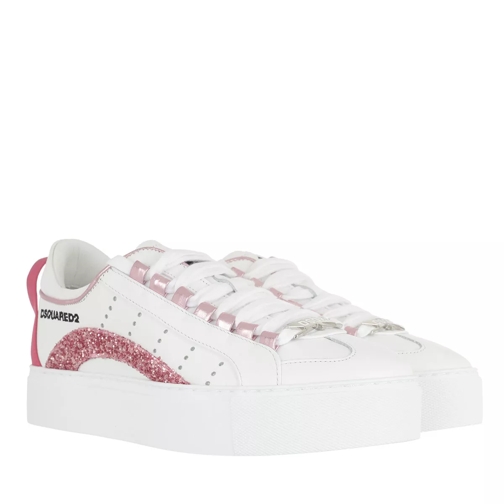Dsquared2 High Box Sole Sneakers Leather White/Rose Low-Top Sneaker