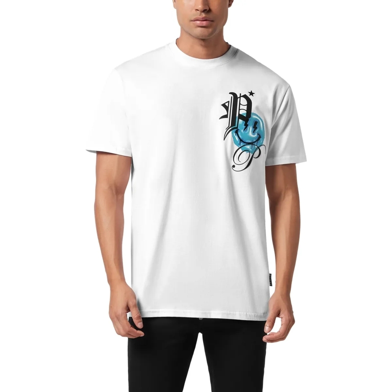 Philipp Plein T-Shirt T-Shirt Rundhalsausschnitt Ss Smile weiss(Image 3)