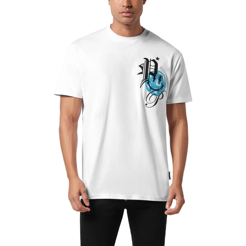 Philipp Plein T-Shirt T-Shirt Rundhalsausschnitt Ss Smile weiss(Image 2)
