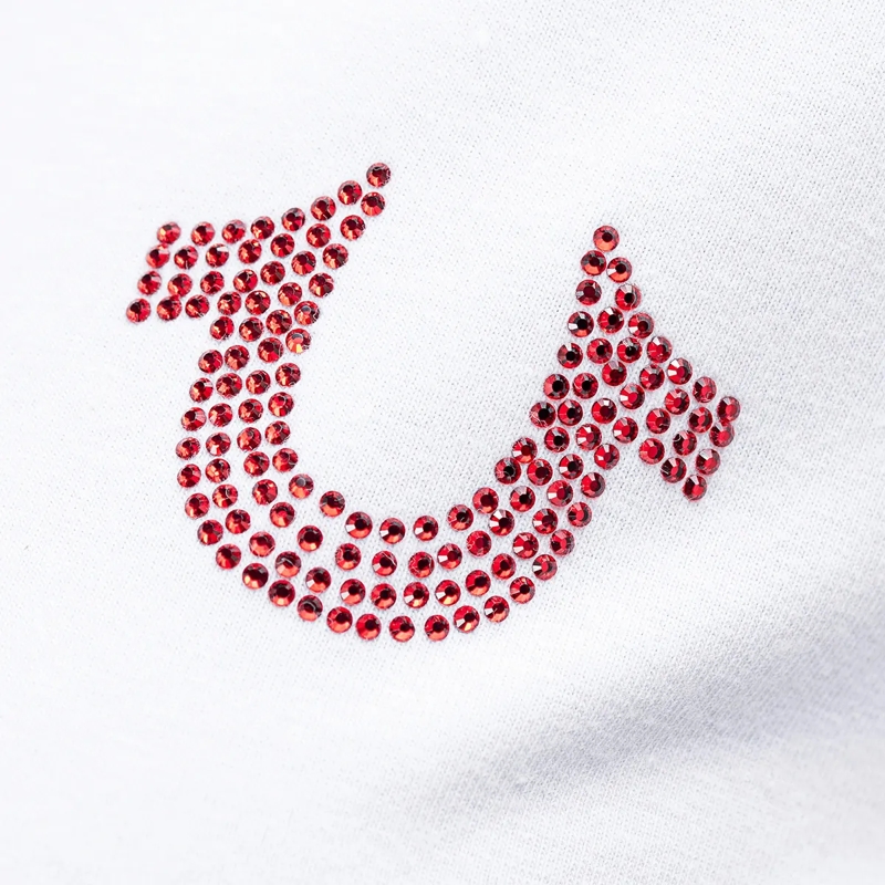 True Religion T-Shirt - T-Shirt- V-Ausschnitt- Markenlogo auf Front-  weiss(Image 5)