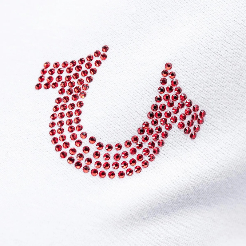 True Religion T-Shirt - T-Shirt- V-Ausschnitt- Markenlogo auf Front-  weiss(Image 6)
