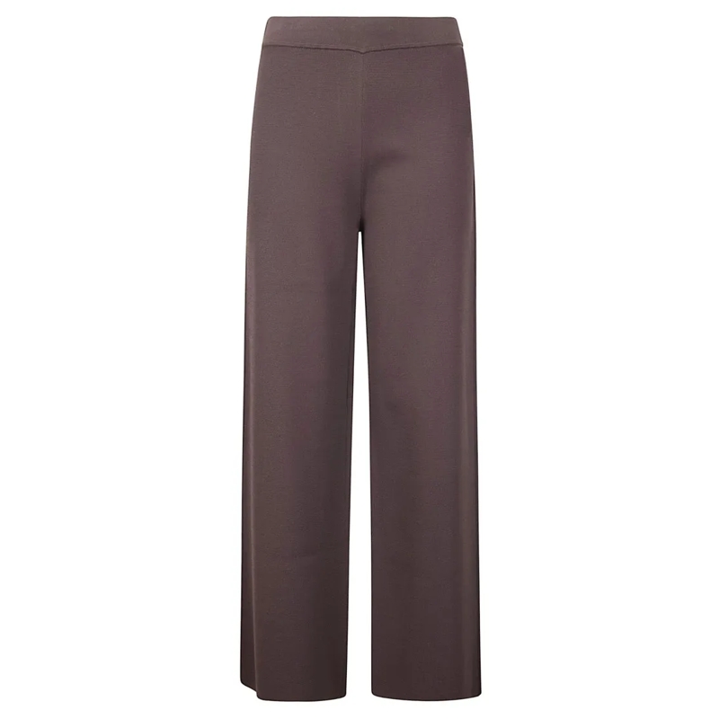 P.A.R.O.S.H.  Straight Leg Trousers With Elastic Waistband Grey