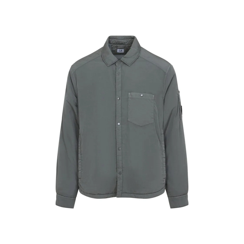 CP Company  Button-Up Grey Polyamide Casual Jacket Grey