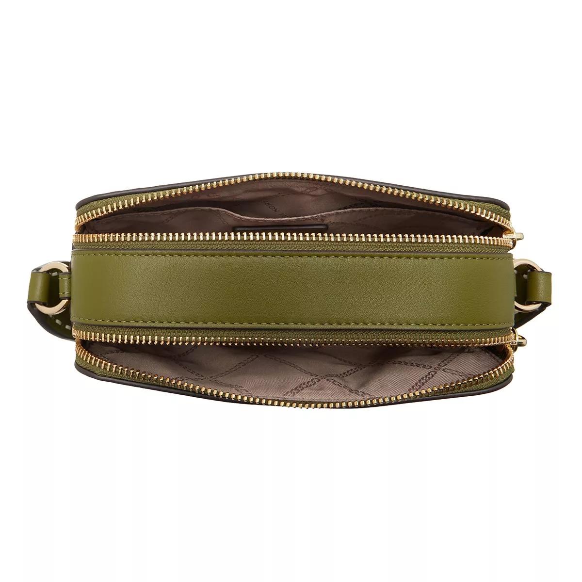 Michael Kors Sm Dbl Zp Camra Xbody Smokey Olive | Crossbody Bag