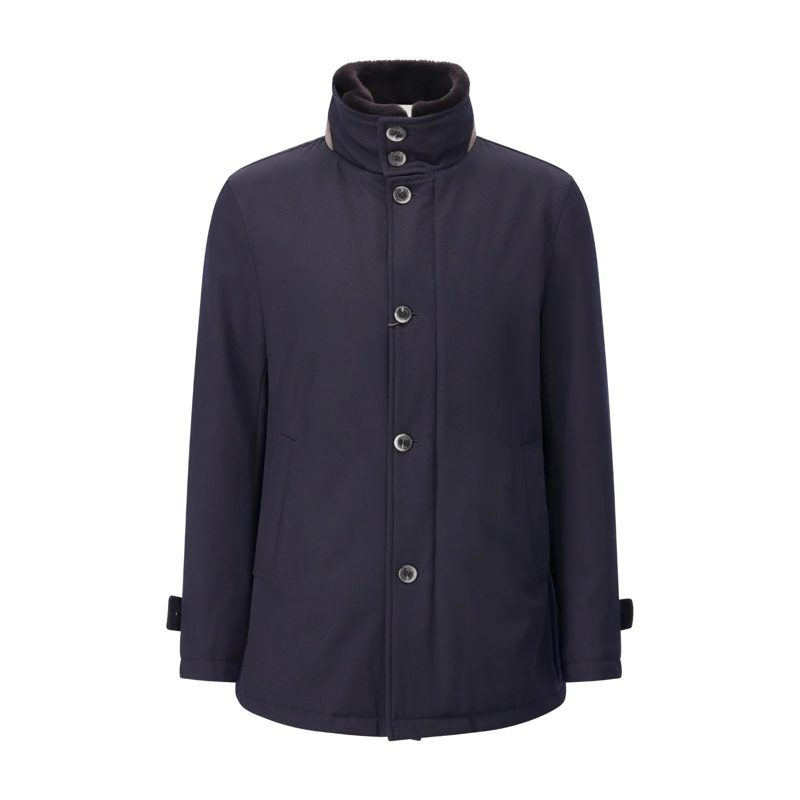 Herno  Jacke aus Schurwolle Navy