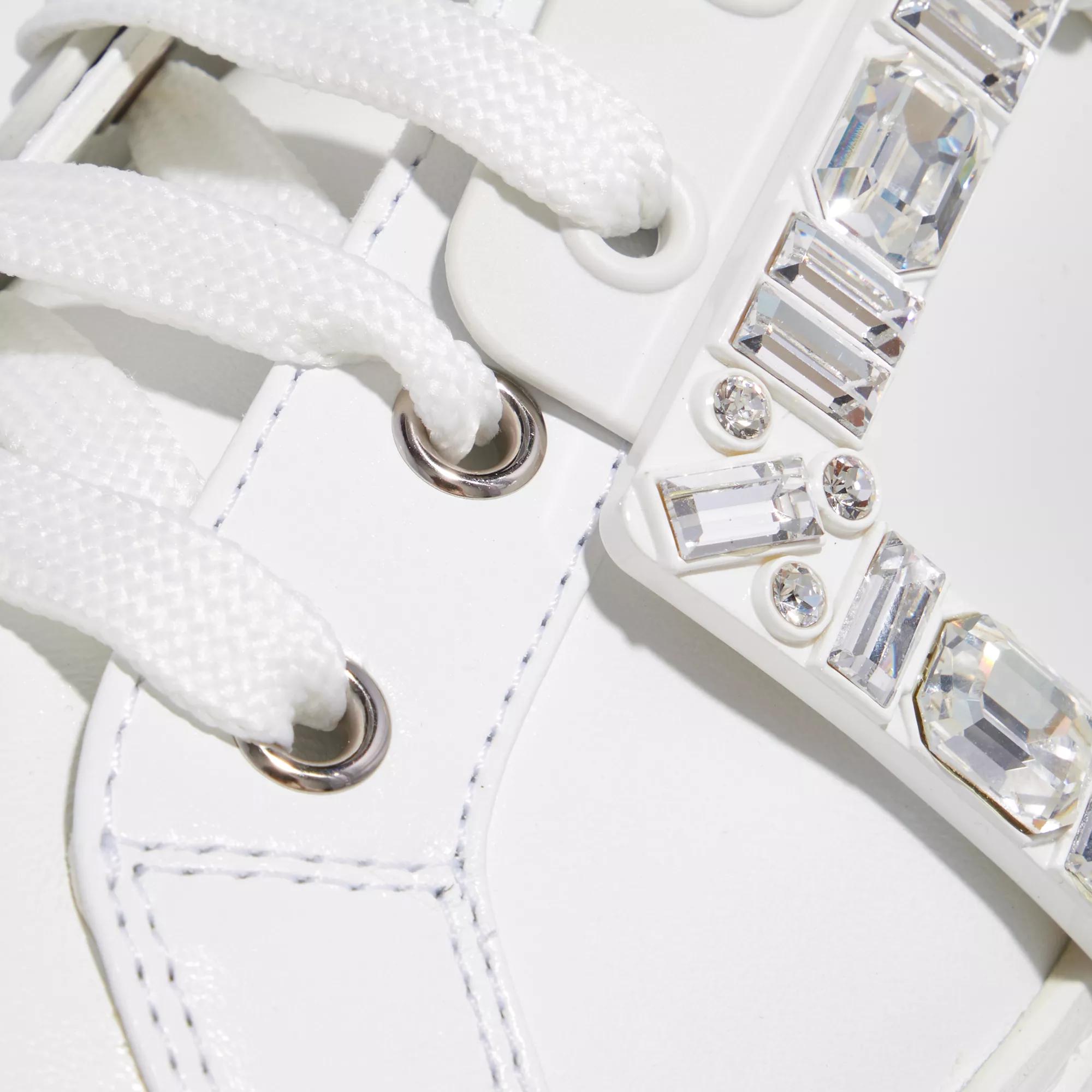 Roger Vivier Sneakers - Viv´ Skate Strass Buckle Sneakers In Soft Leather in wit