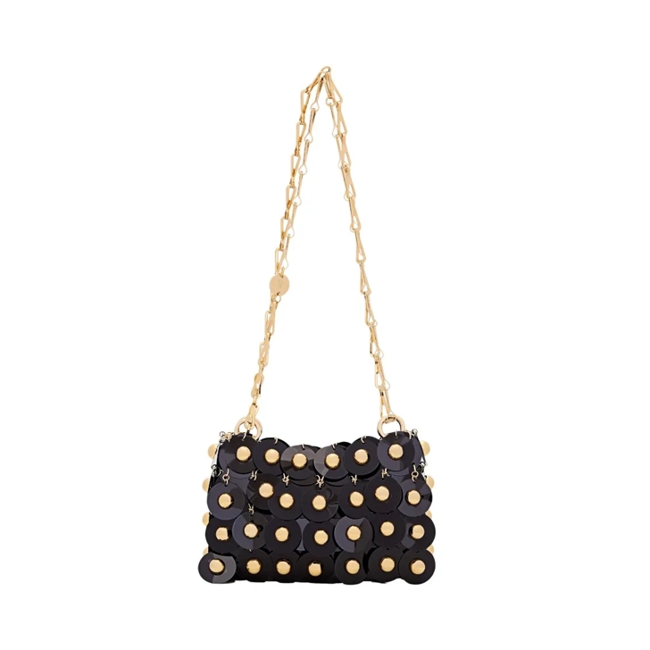 Paco Rabanne Sac A Main Metallic Discs Shoulder Bag Black Schultertasche