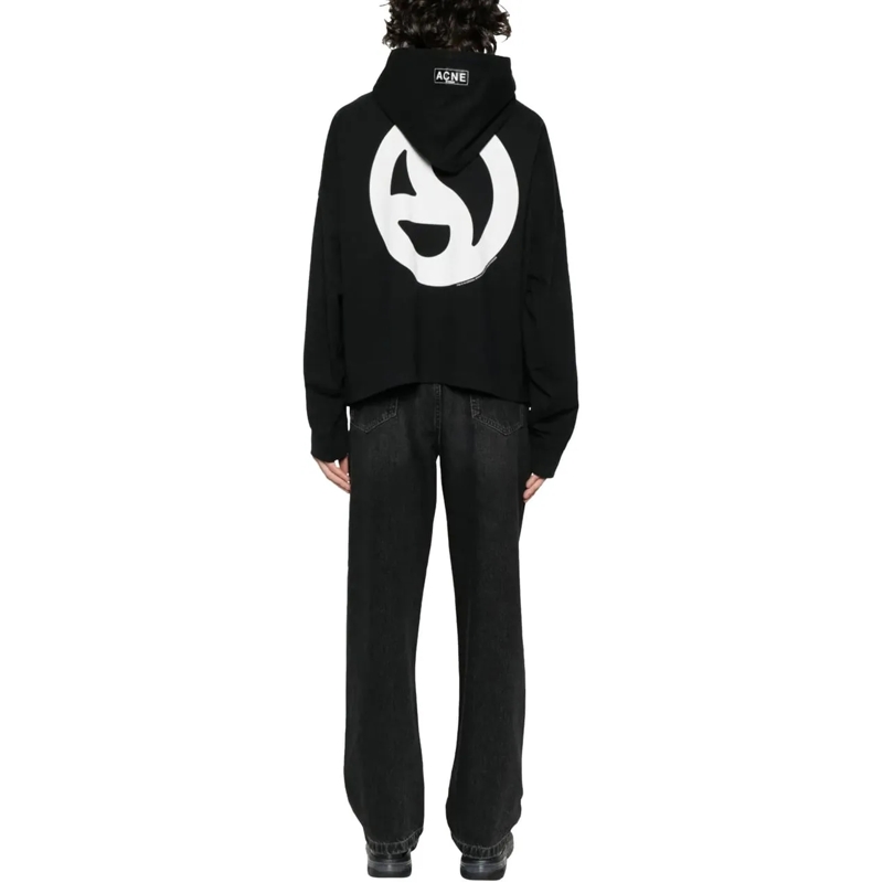 Acne Studios Sweatshirt Fester Logogram Hoodie schwarz (Image 3)