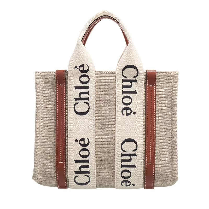 Chloé Fourre-tout Woody White Brown