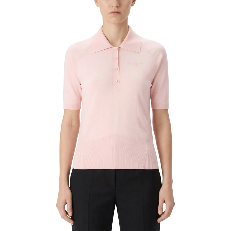 Givenchy Polohemd Poloshirt aus Wolle pink(Image 2)