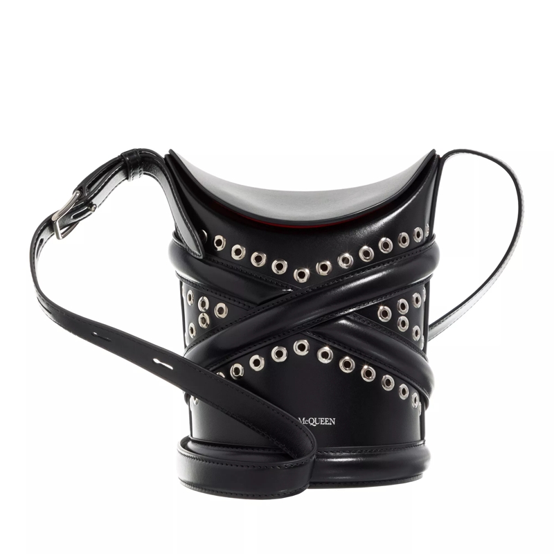 Alexander McQueen Bucket Bag The Curve Small Bucket Bag Black
