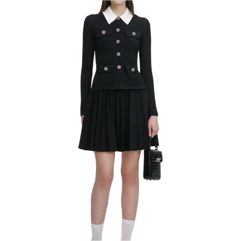 Self Portrait Midikleid Dresses Black schwarz