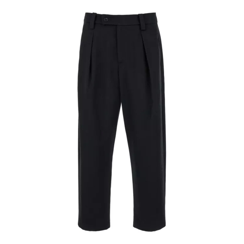 A.P.C. Renato' Trousers With Pleats In Black Cotton And L Black 