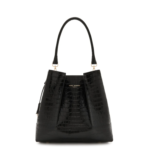 Isabel Bernard Sac à bandoulière Isabel Bernard Femme Forte Macie Croco Black Calfs Schwarz