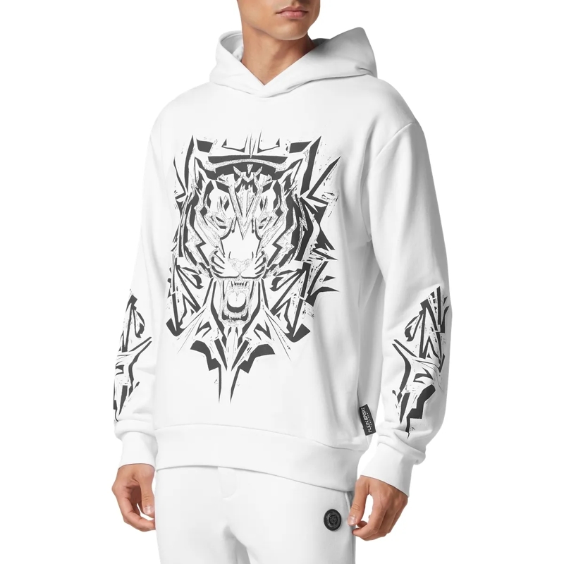 Plein Sport Top Hoodie Thunder Tiger weiss(Image 3)