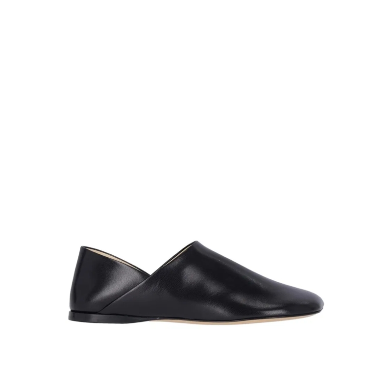 Loewe Ballerinas Slipper Toy Black Leather Loafers Black