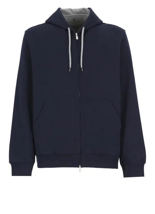 Brunello Cucinelli - Cotton, Cashmere And Silk Sweatshirt - Größe M - blau