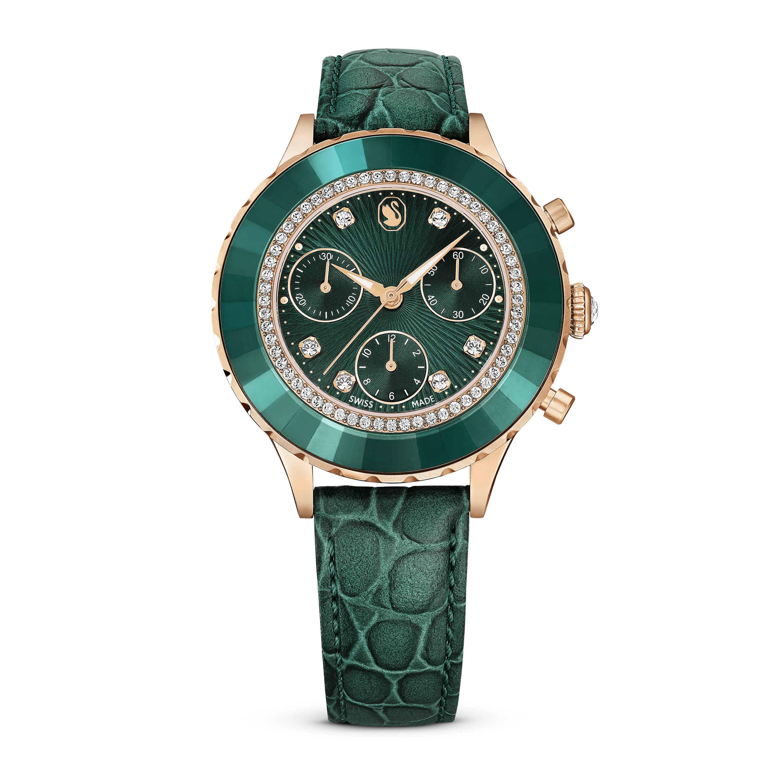 Swarovski Uhr - Swarovski Octea Chrono damen Uhr Grün 5672931 - Gr. unisize - in Gold - für Damen