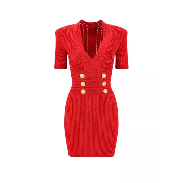 Balmain diamond discount knit dress