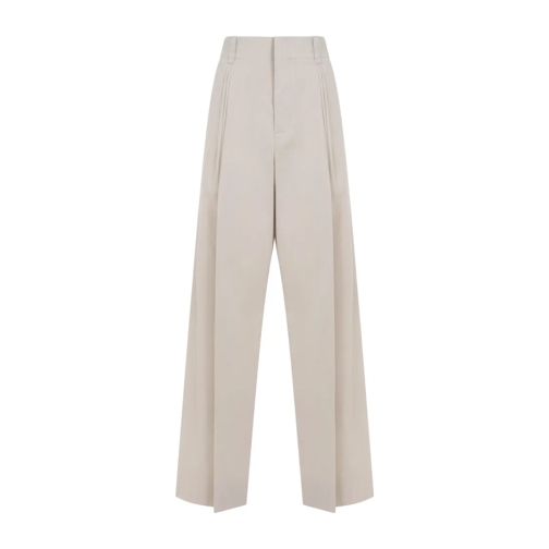 Bottega Veneta  Beige Cotton Silk Pants Neutrals