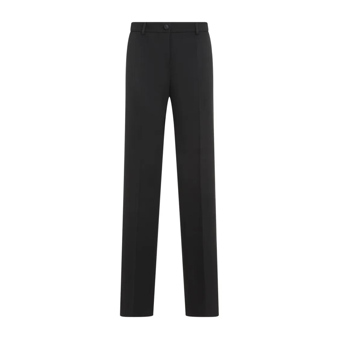 Dolce&Gabbana - Black Virgin Wool Pants - Größe 42 - schwarz