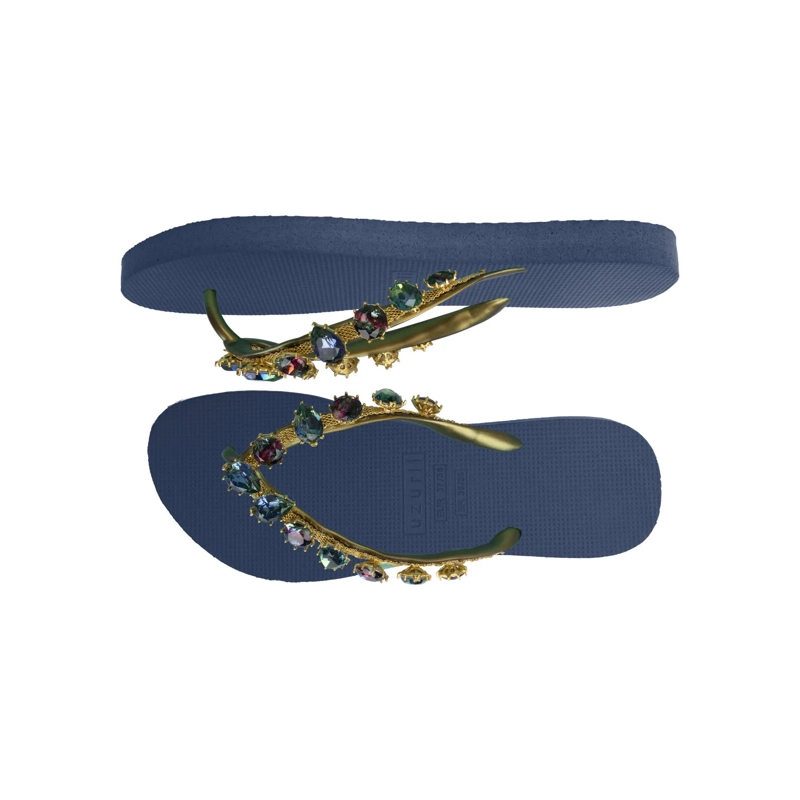 UZURII Flip Flops platte hausschuhe Alexia marine(Image 5)