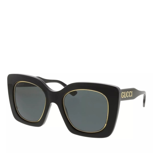 Gucci GG1151S-001 51 Woman Acetate Black-Grey Sonnenbrille