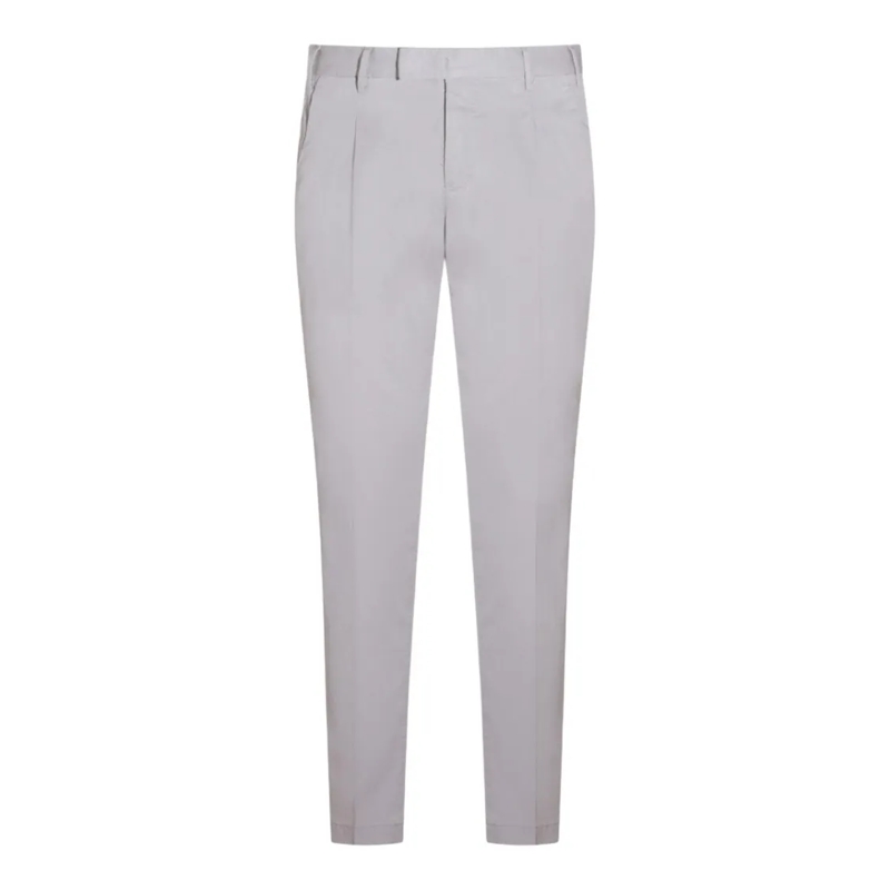 Pt Torino Pantalon de costume Classic Tailored Grey Trousers With Straight Leg D Grey