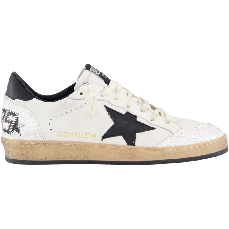 Golden Goose Low-Top-Sneaker Heren Ball Star Sneaker Wit/Zwart weiß